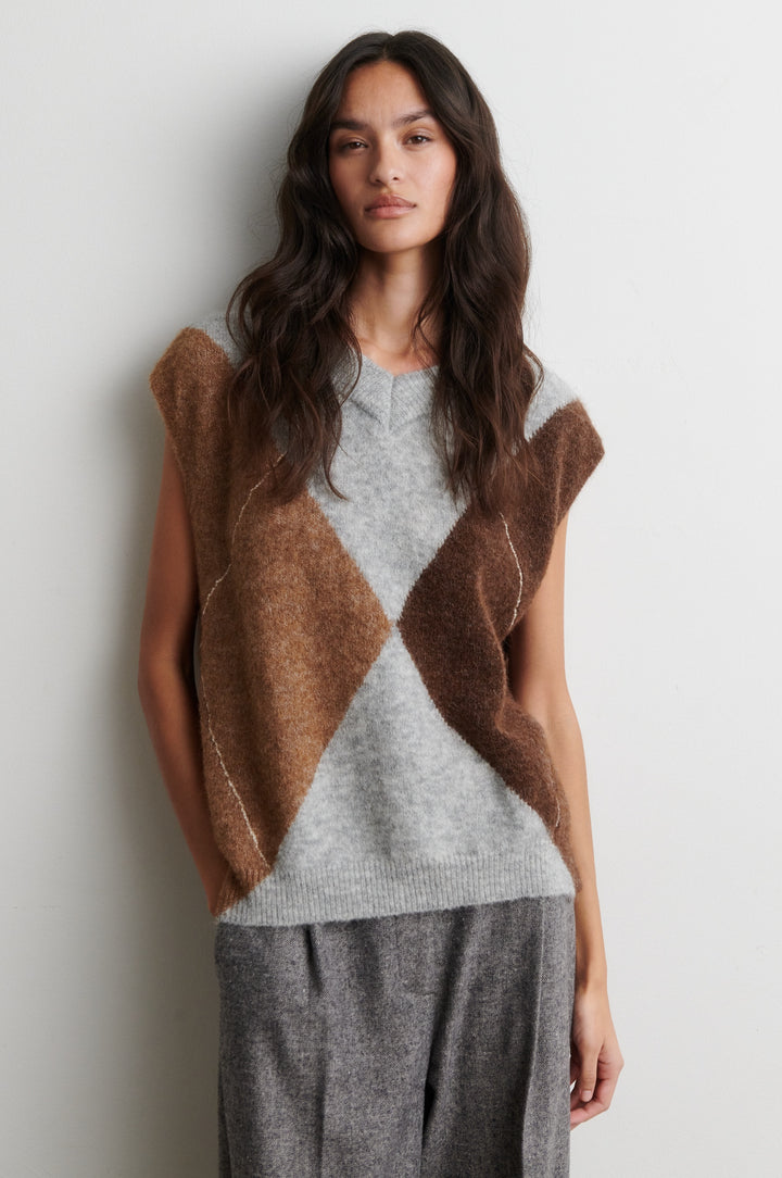 Forca Knit Vest Light Grey Melange