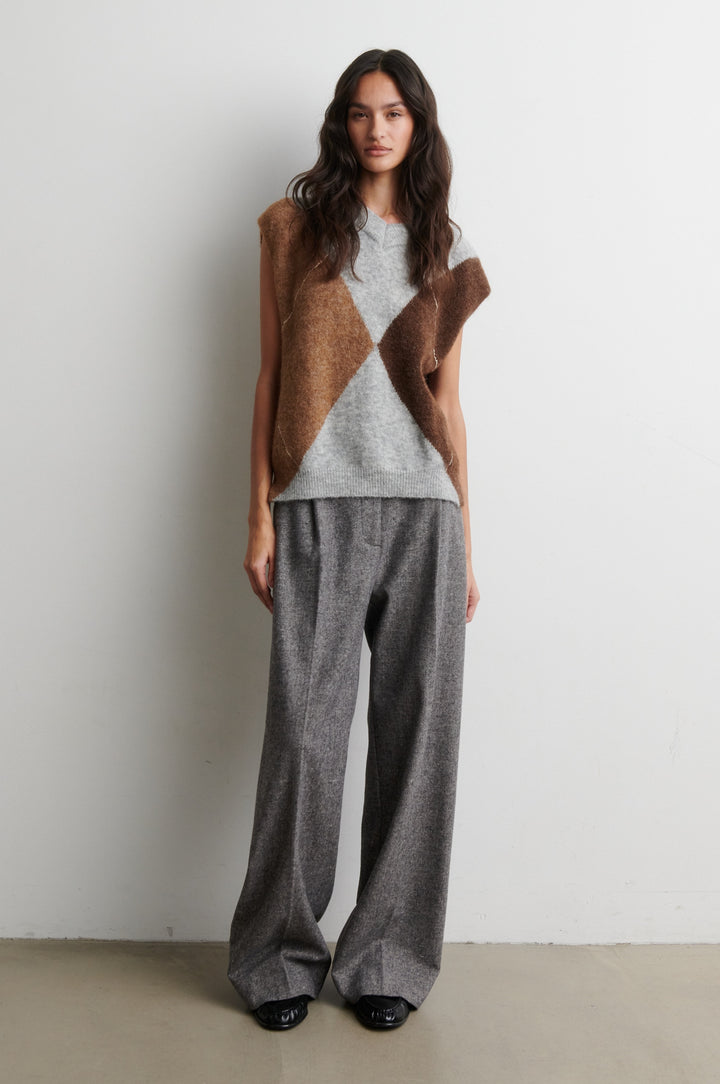 Forca Knit Vest Light Grey Melange