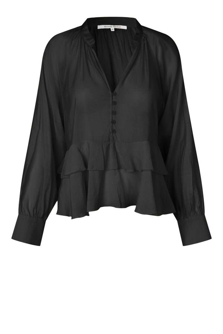 Tundra Frill Blouse Black