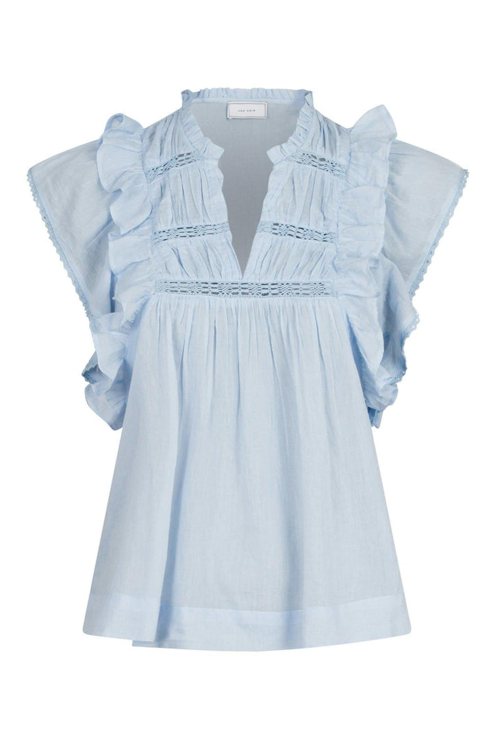 Jayla S Voile Top Light Blue
