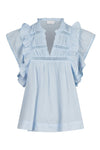 Jayla S Voile Top Light Blue