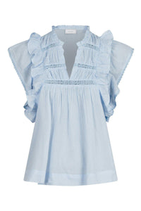 Jayla S Voile Top Light Blue