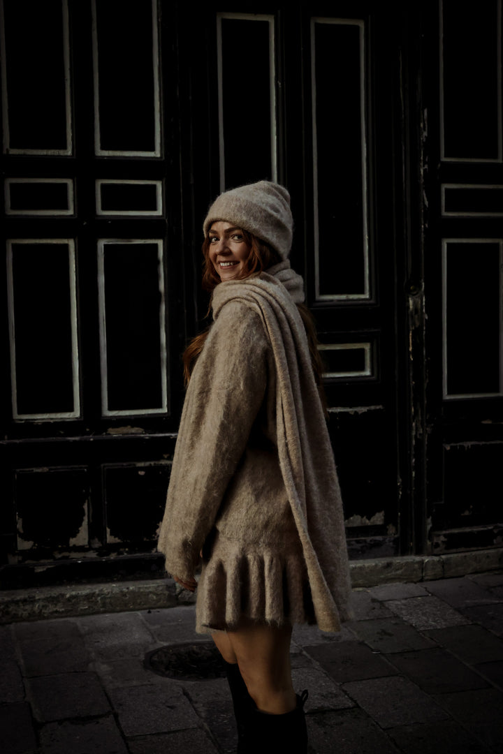 Boxy XL Scarf Beige Melange