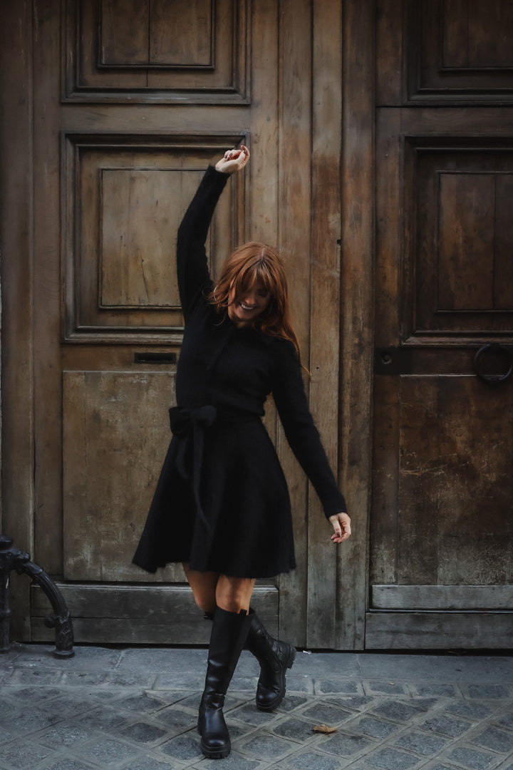 Bon Weekend Knit Dress Black