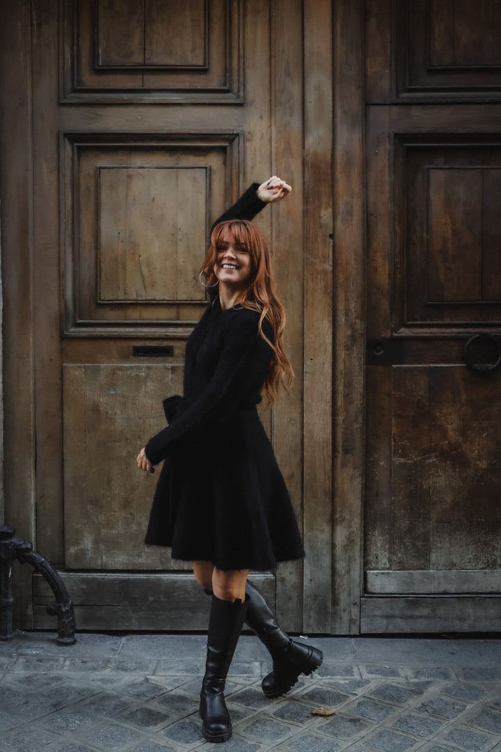 Bon Weekend Knit Dress Black