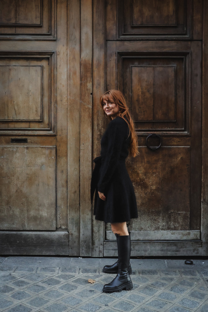 Bon Weekend Knit Dress Black