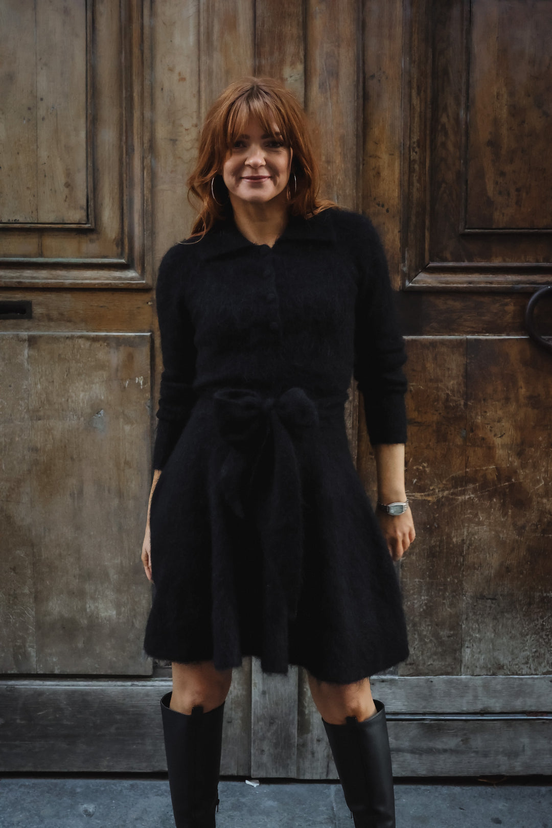 Bon Weekend Knit Dress Black