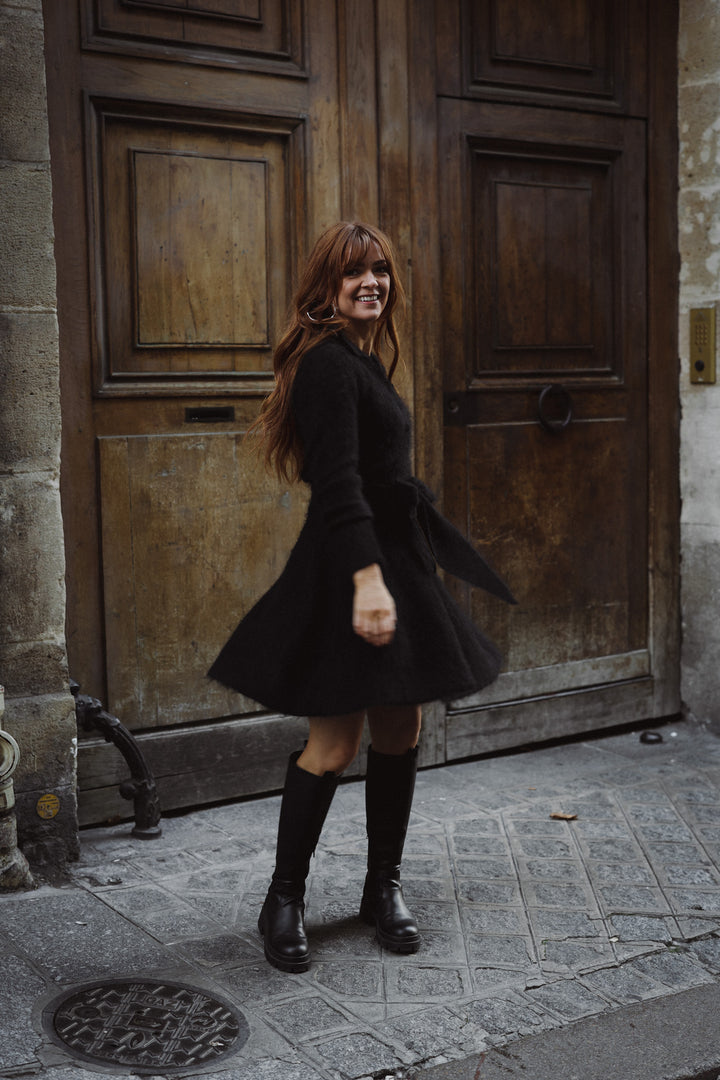 Bon Weekend Knit Dress Black