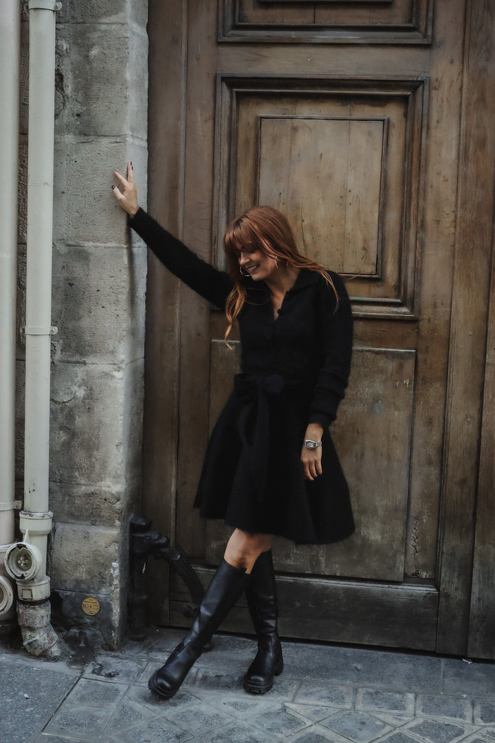 Bon Weekend Knit Dress Black