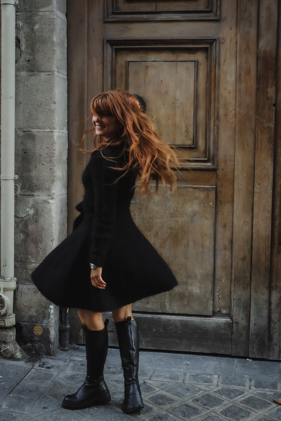 Bon Weekend Knit Dress Black