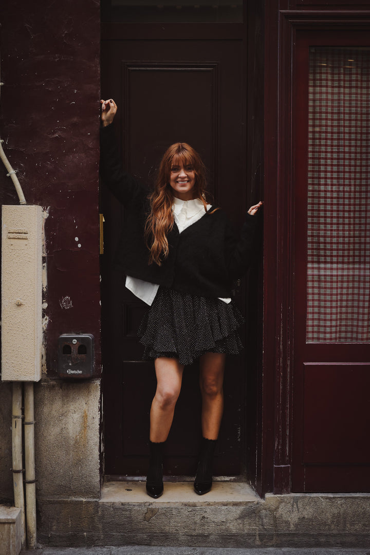 Boxy Cardi Sweater Black