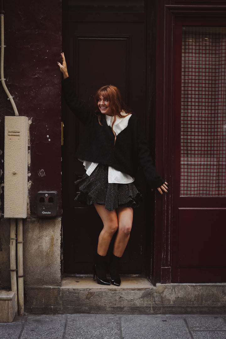 Boxy Cardi Sweater Black