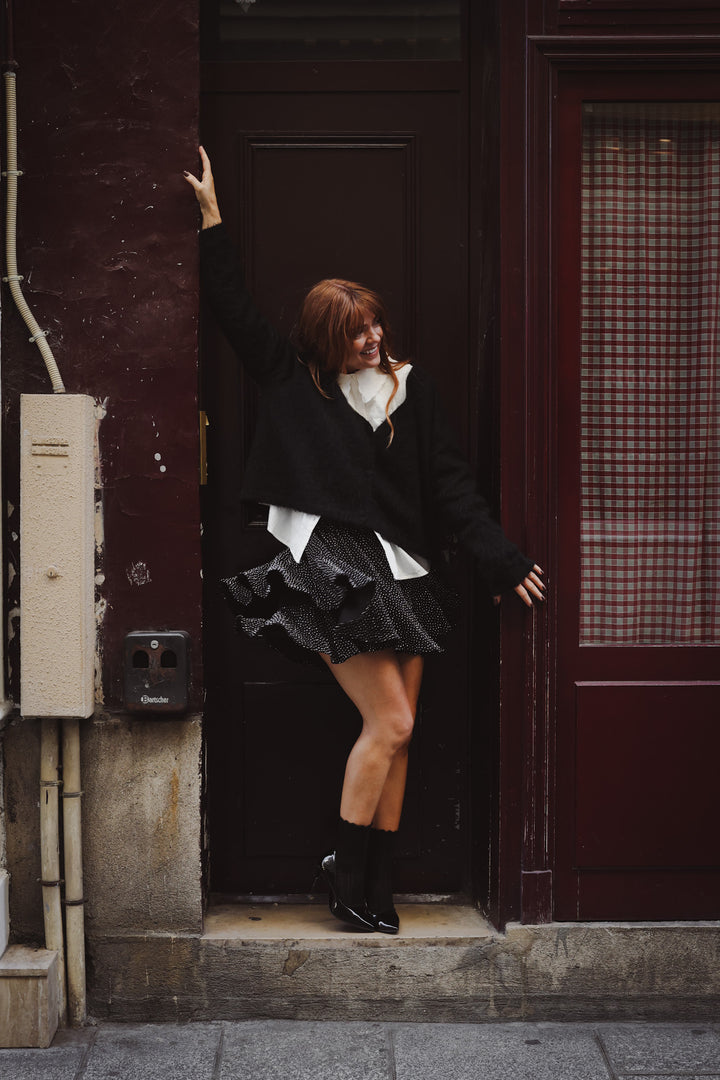 Boxy Cardi Sweater Black