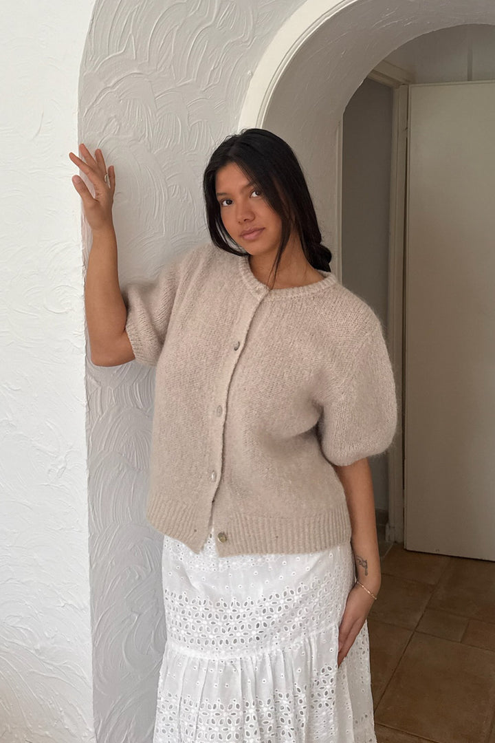 Ida Ss Cardigan Beige