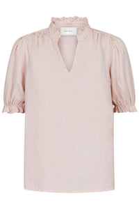 Odesa Linen Blouse Rose Smoke