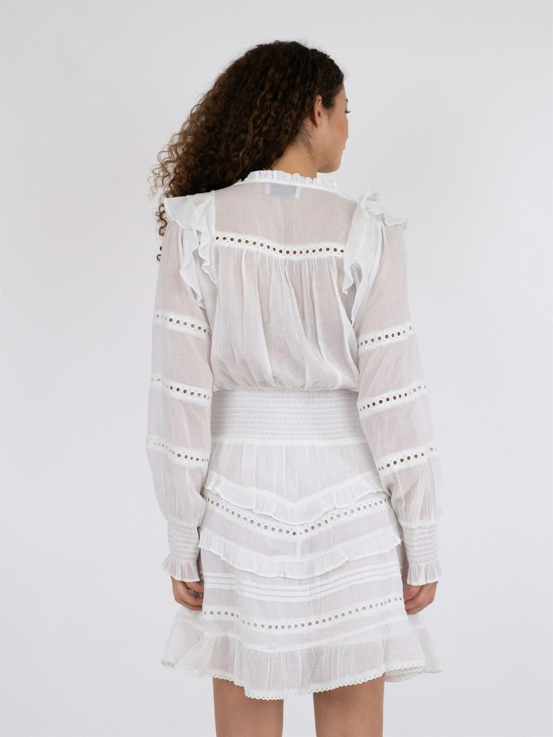 Harmoni S Voile Dress White