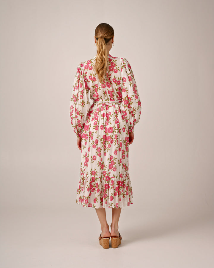 Bohemian Belt Dress Pink Meadow