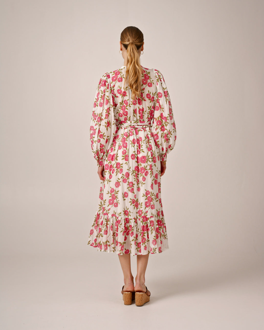Bohemian Belt Dress Pink Meadow
