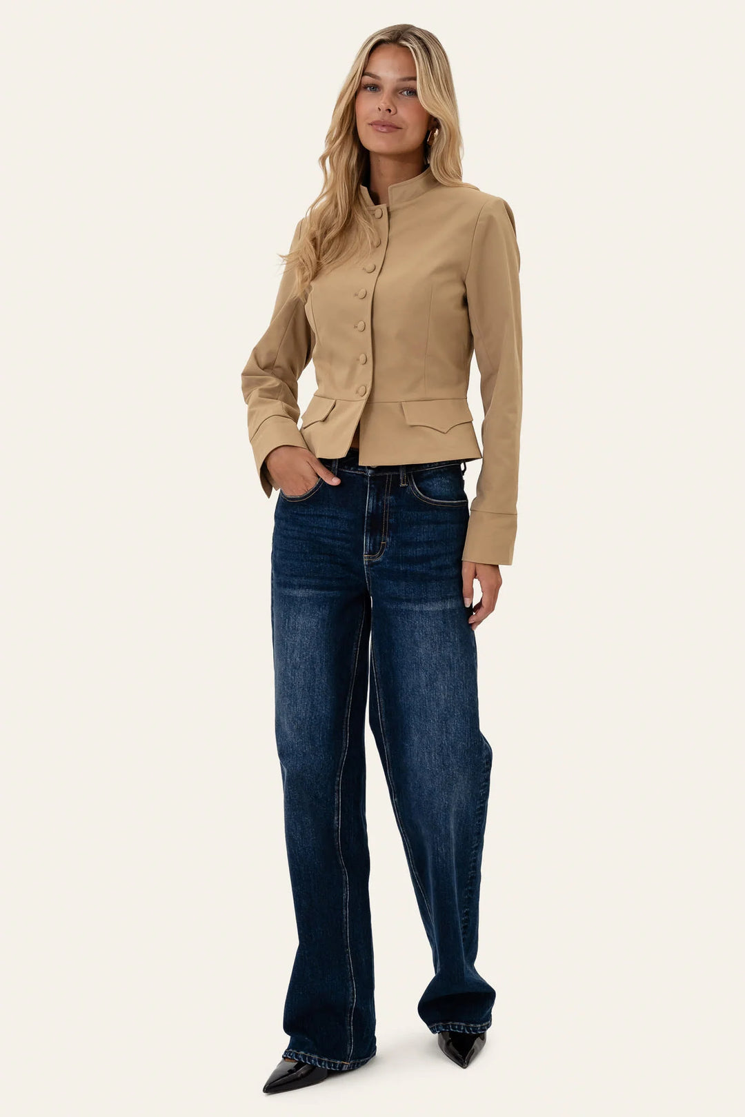 Cille Blazer Shirt Camel