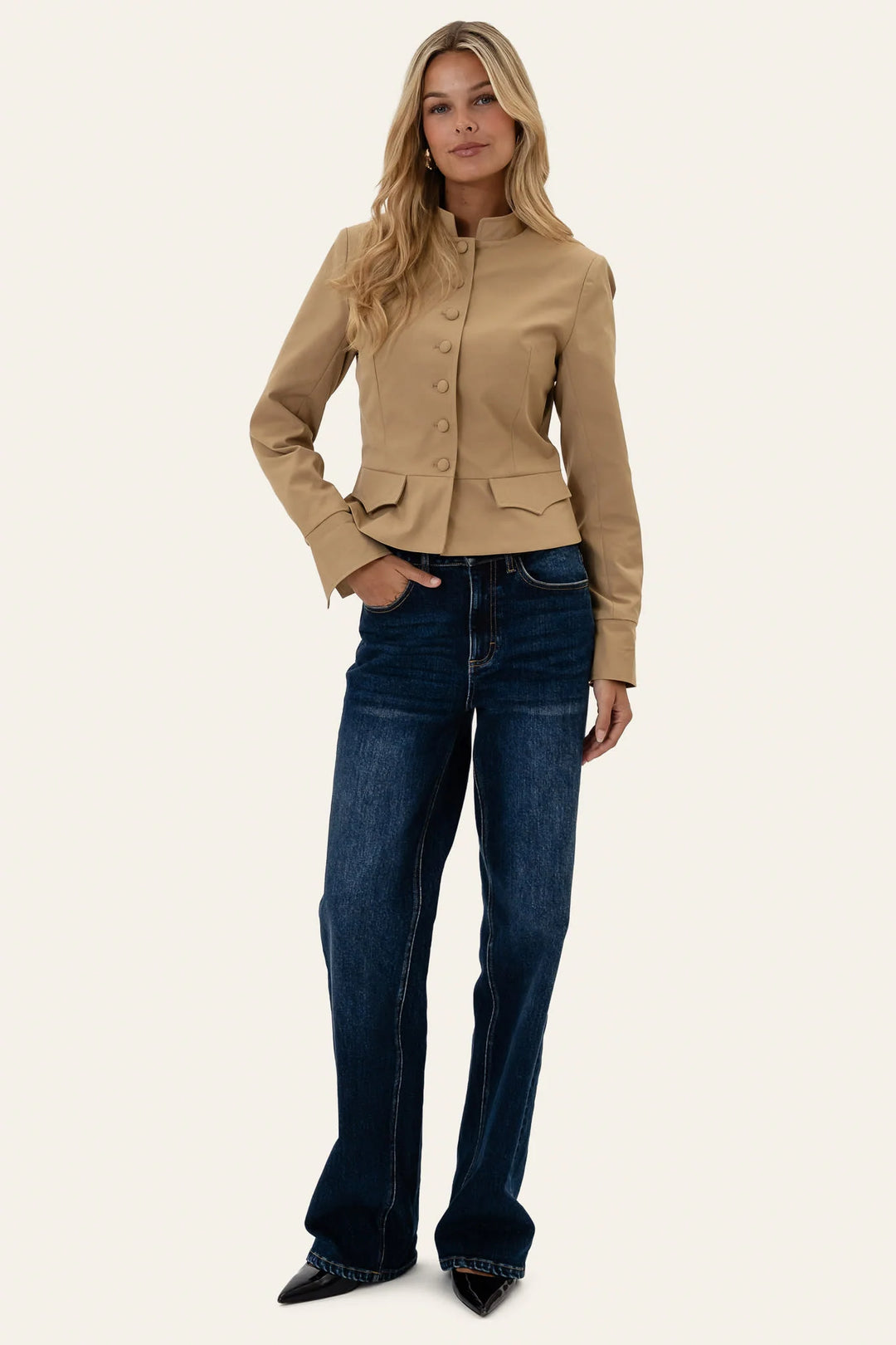 Cille Blazer Shirt Camel