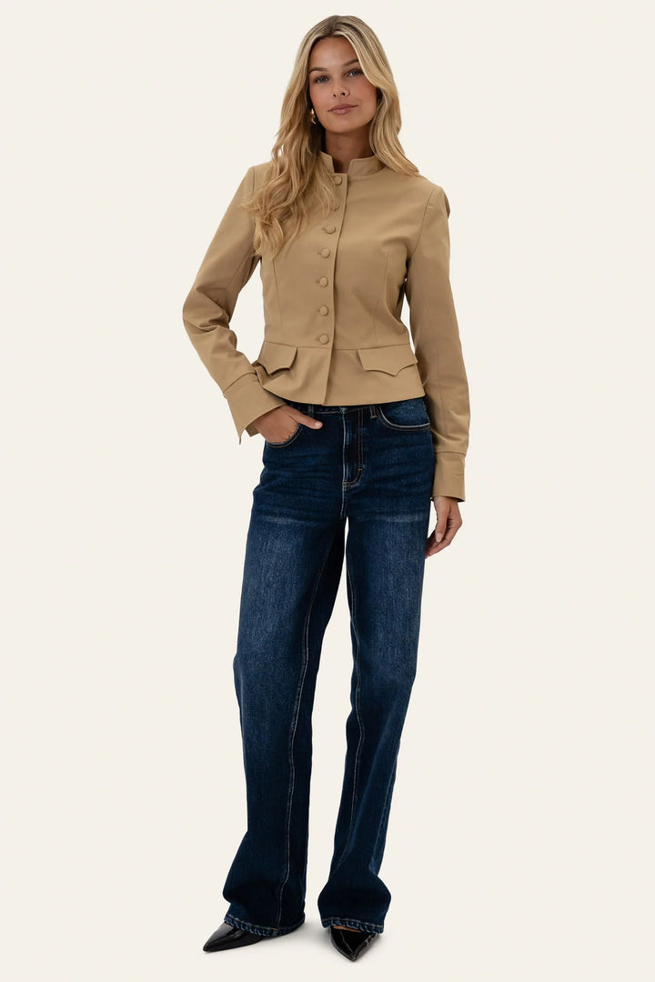 Cille Blazer Shirt Camel