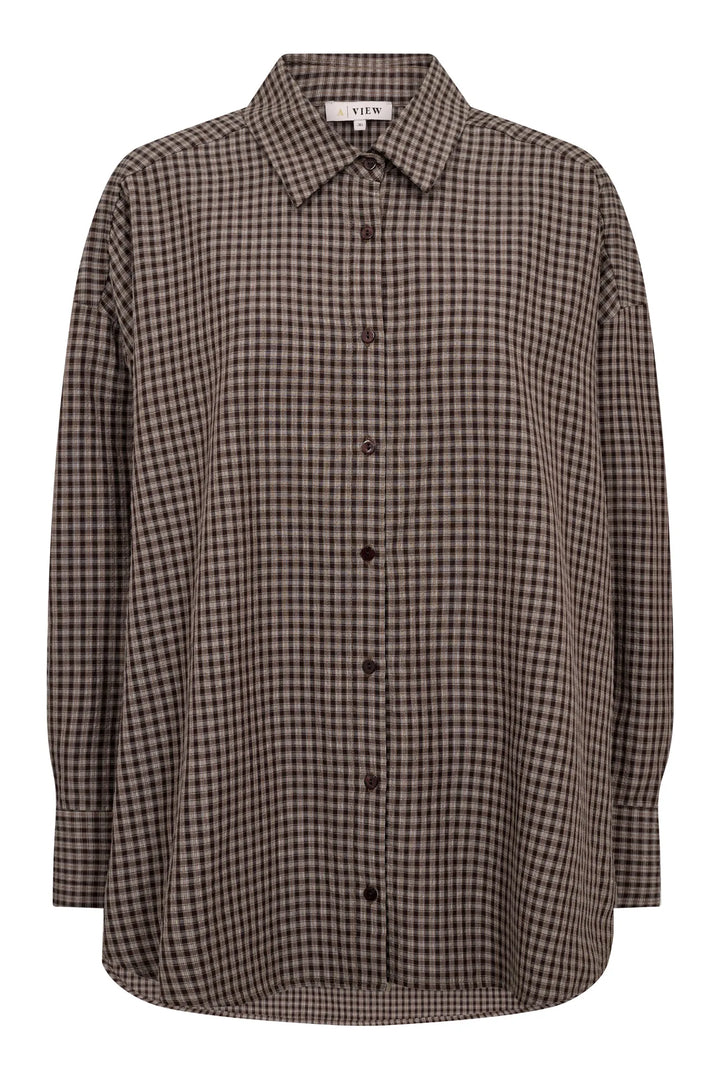 Sonja Check Shirt Dark Brown