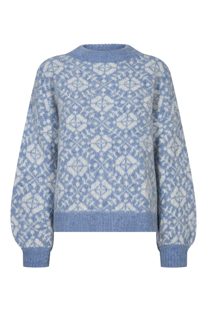 Bergen Knit Pullover Blue/White