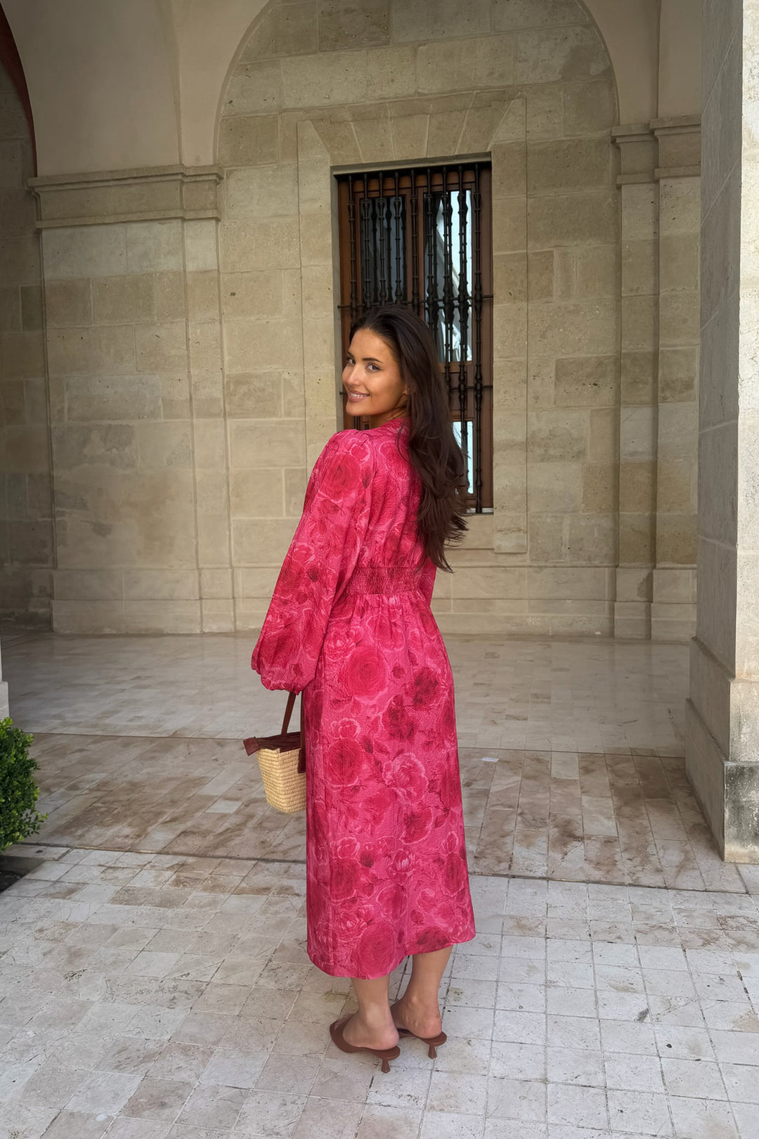 Ada Long Dress Soft Rose Print