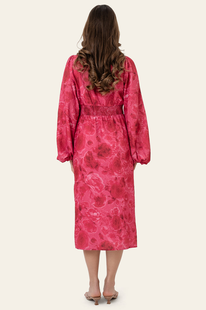 Ada Long Dress Soft Rose Print