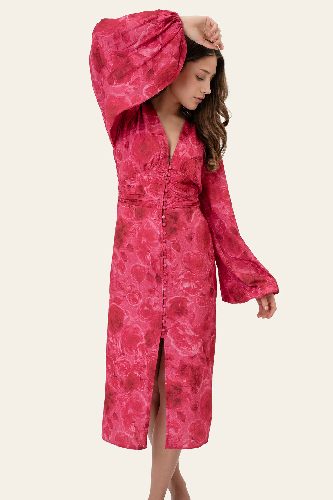 Ada Long Dress Soft Rose Print