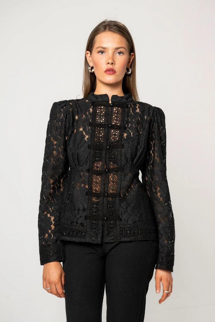 Amora Blouse Noir Net