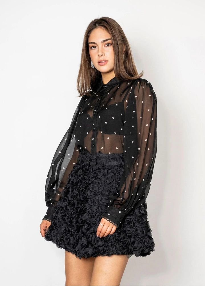 Anaya Blouse Black Pearl