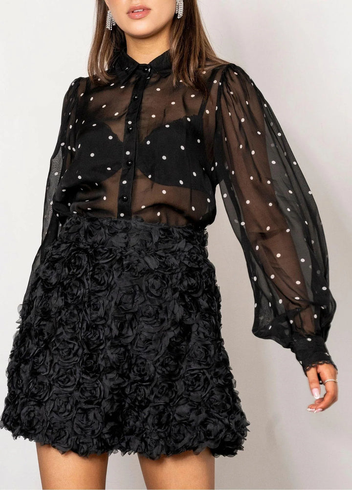 Anaya Blouse Black Pearl