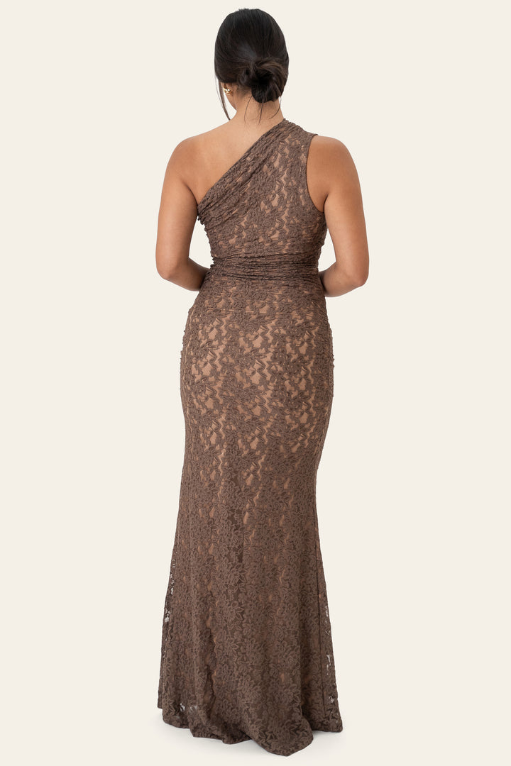 Andrea Lace Dress Dark Brown