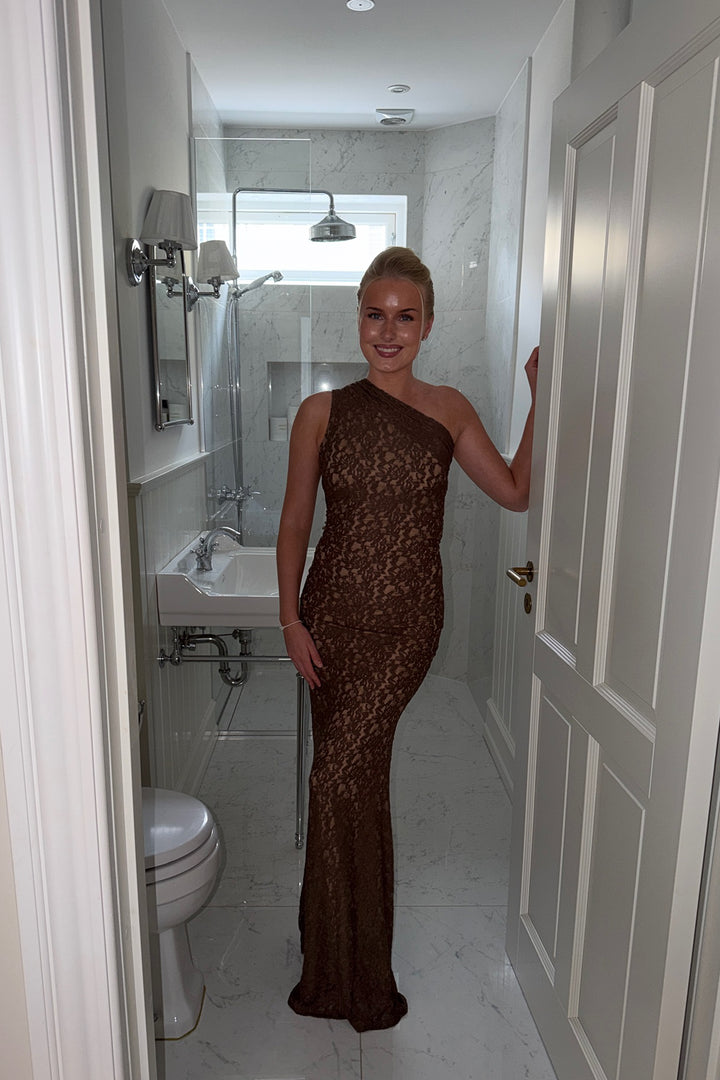 Andrea Lace Dress Dark Brown