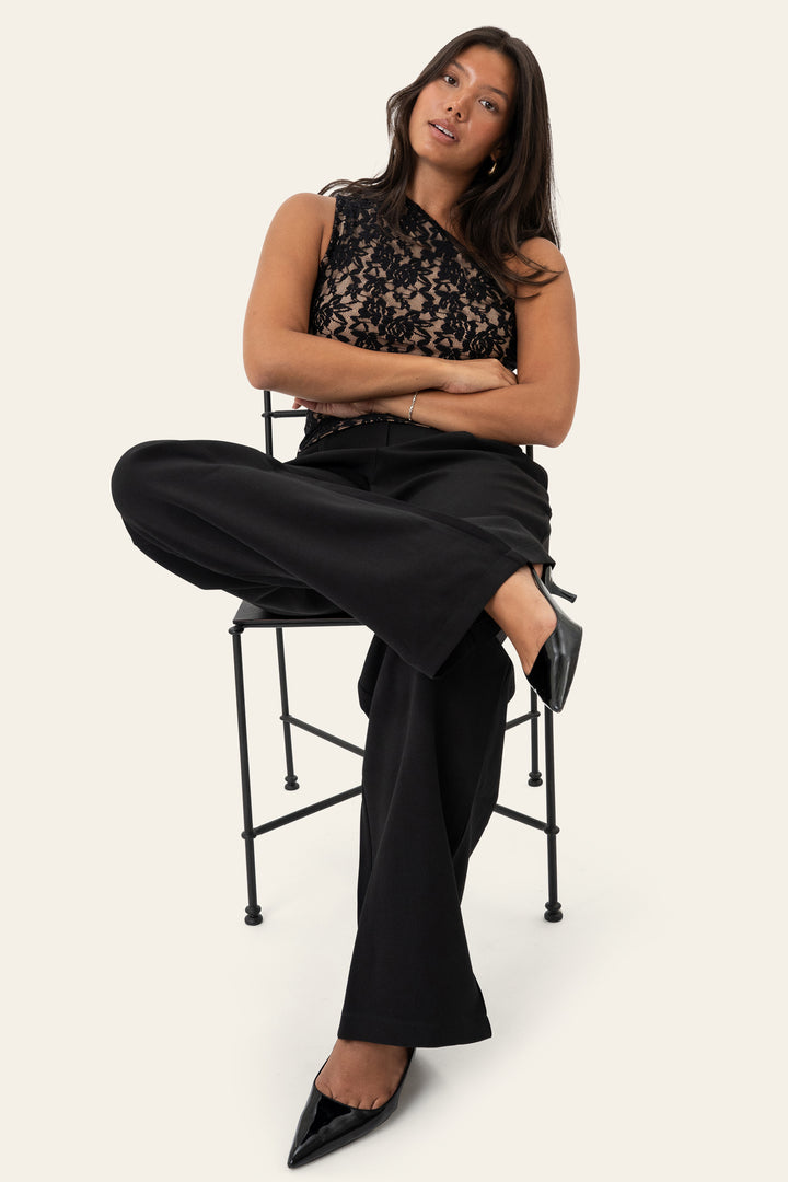 Andrea Lace Top Black