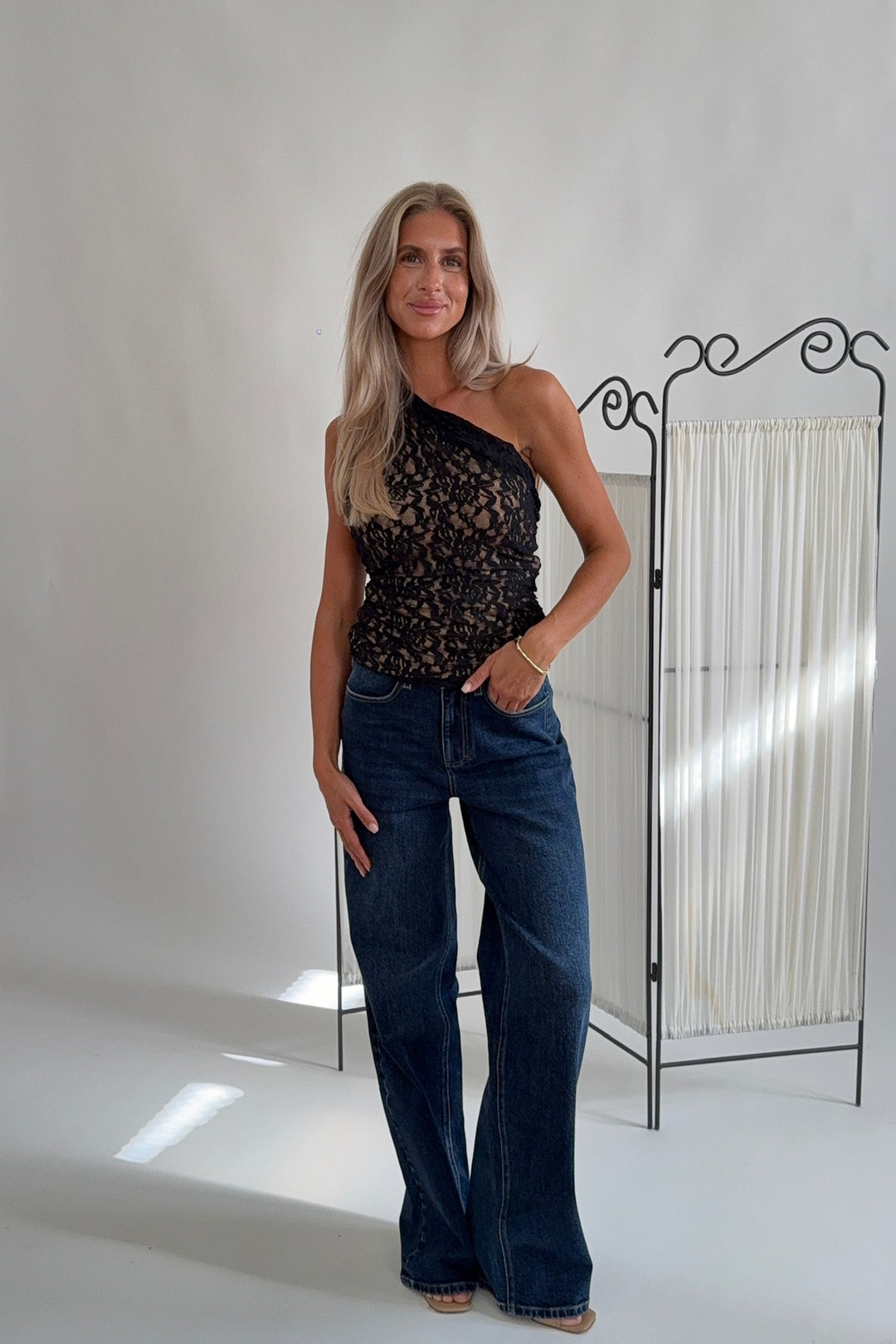 Andrea Lace Top Black