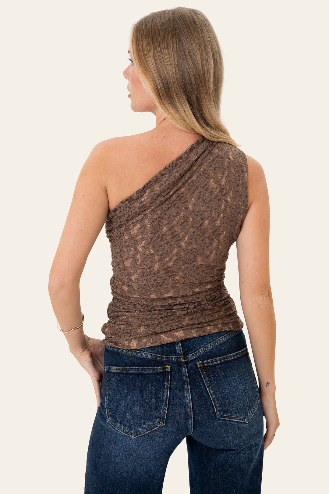 Andrea Lace Top Dark Brown