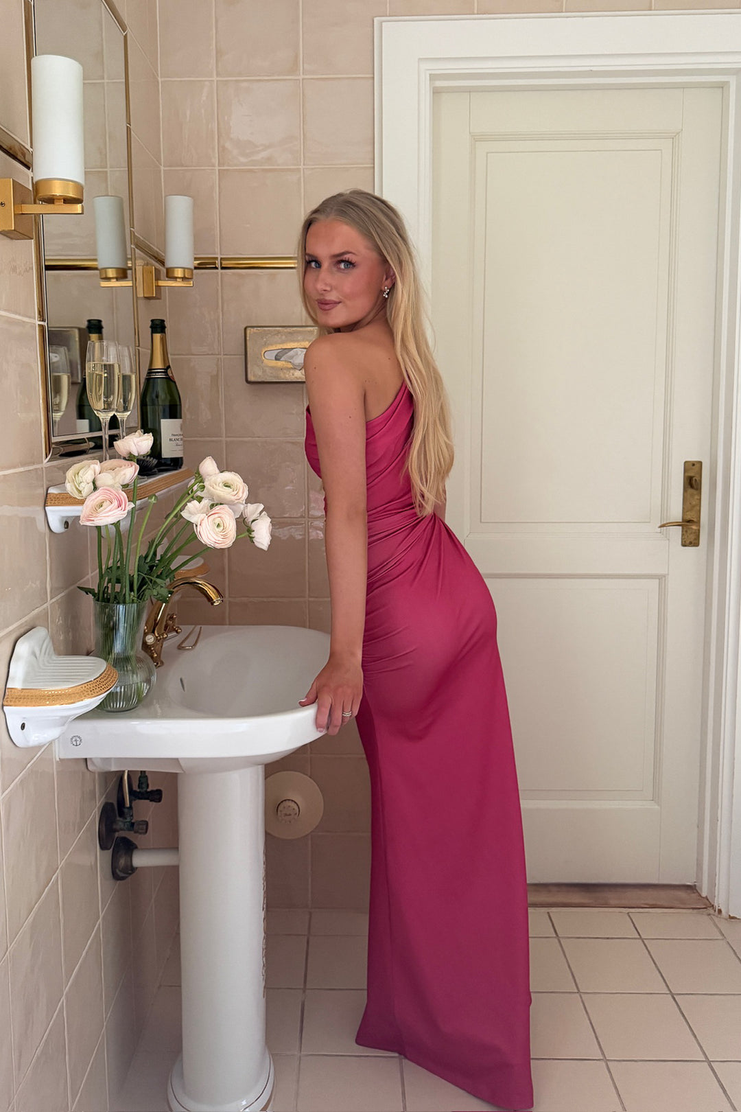 Andrea Maxi Dress Hot Pink