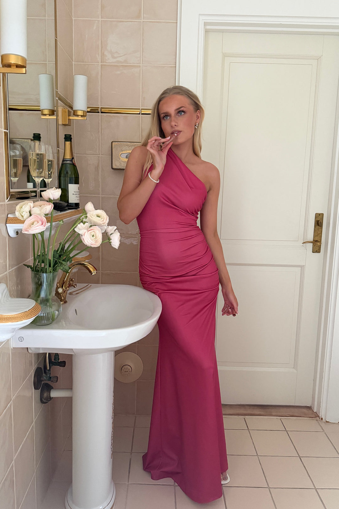 Andrea Maxi Dress Hot Pink