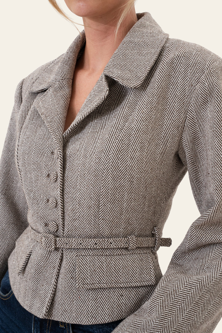 Annie Blazer Brown Stripes