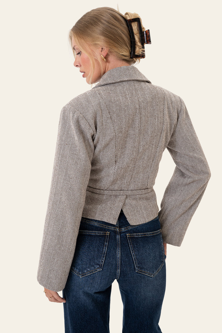Annie Blazer Brown Stripes
