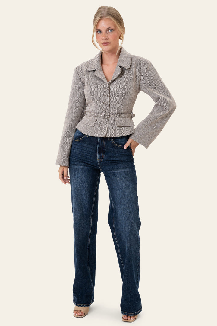 Annie Blazer Brown Stripes