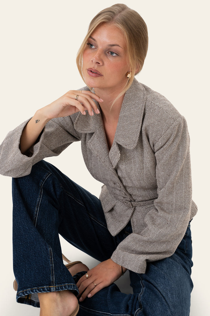 Annie Blazer Brown Stripes