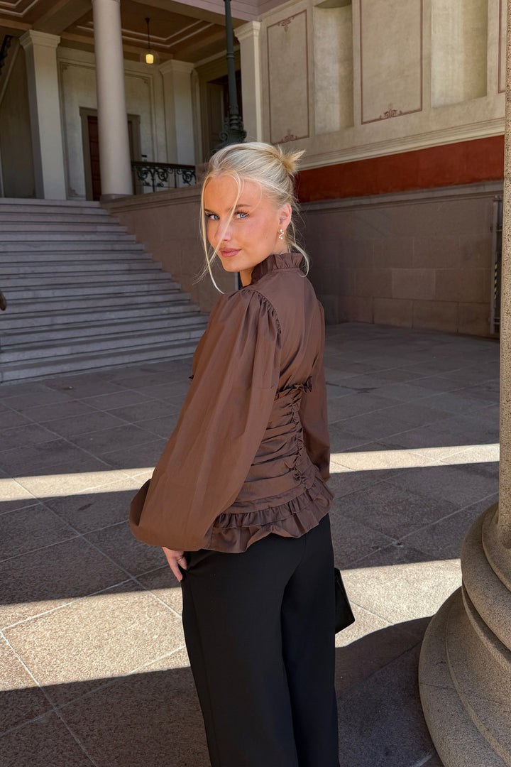 Ariel Ls Blouse Brown