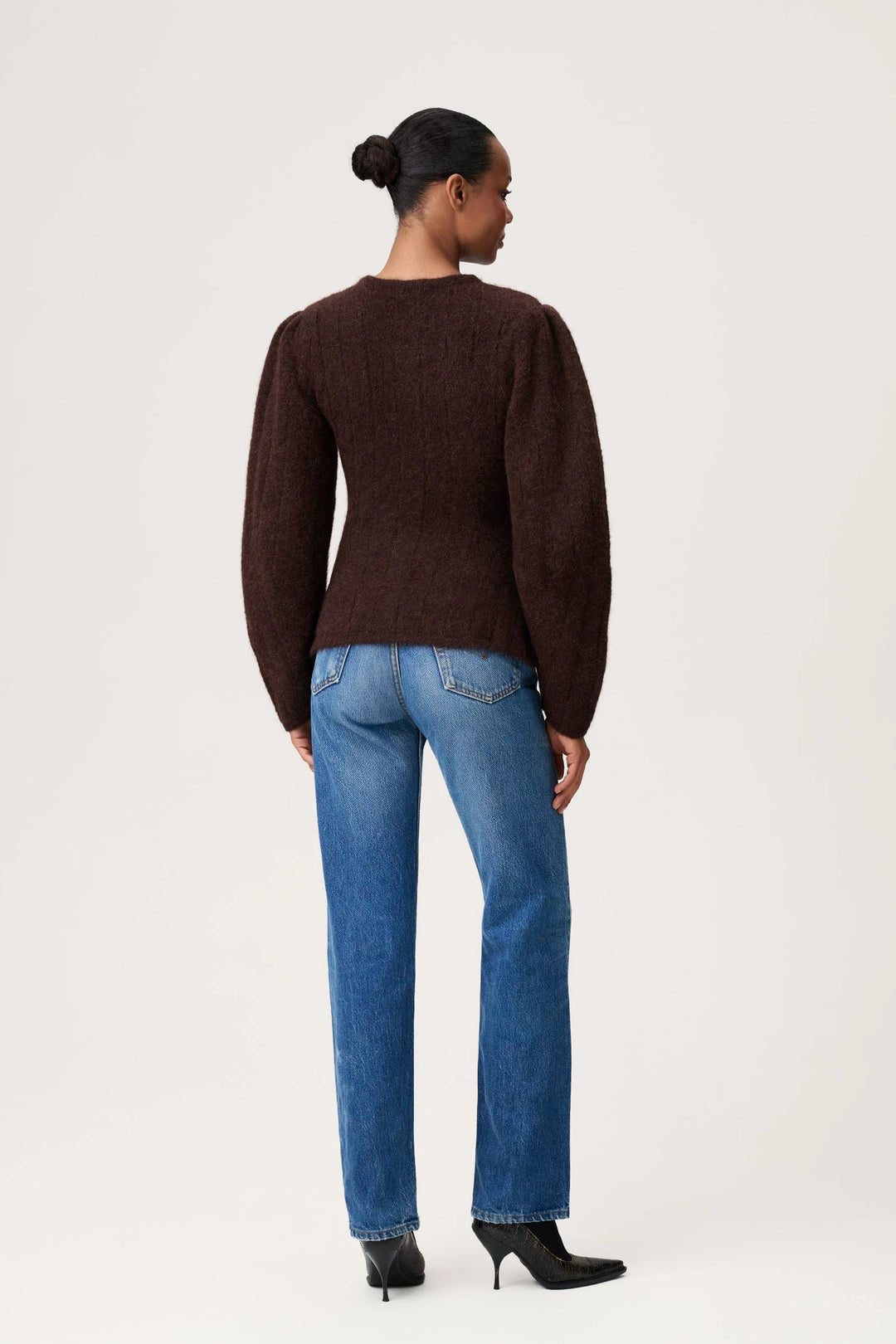 Arolla Cardigan Brown Melange