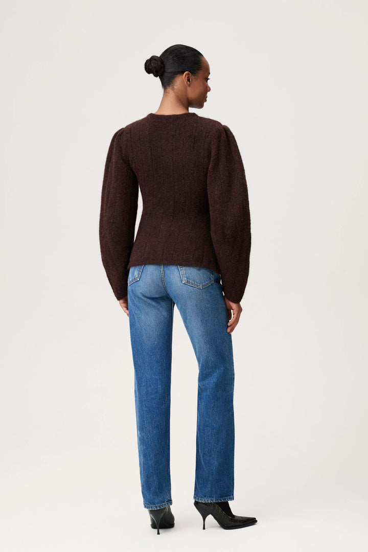 Arolla Cardigan Brown Melange