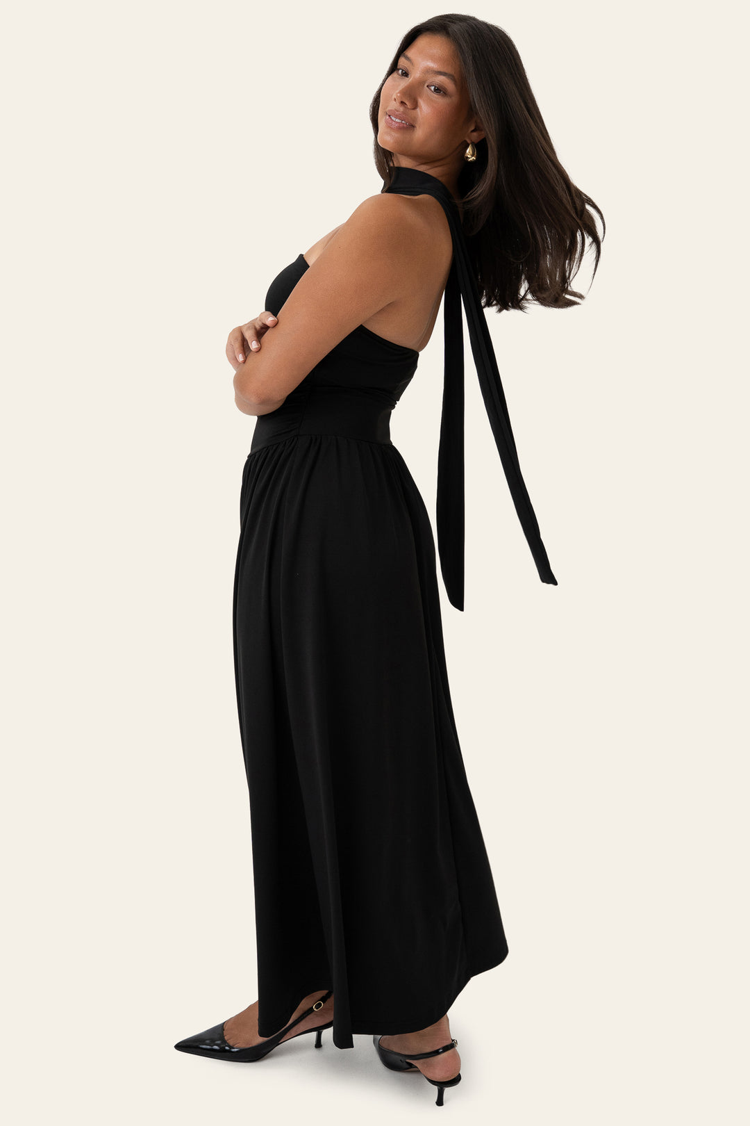 Astrid Long Dress Black