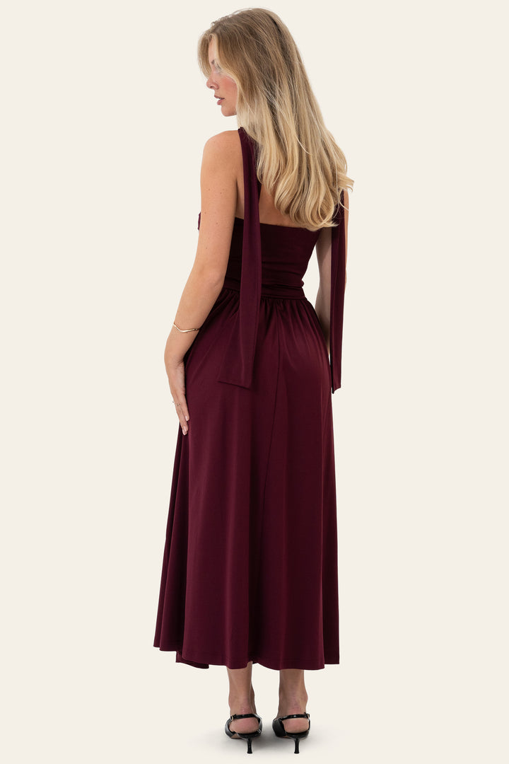 Astrid Long Dress Bordeaux