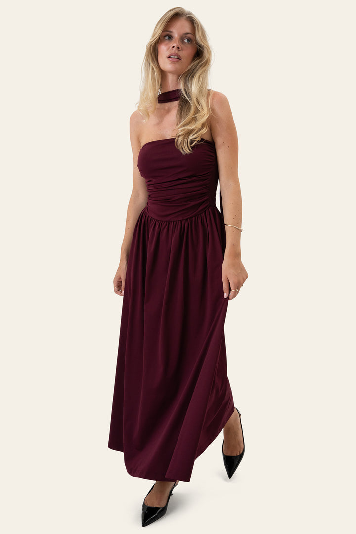 Astrid Long Dress Bordeaux